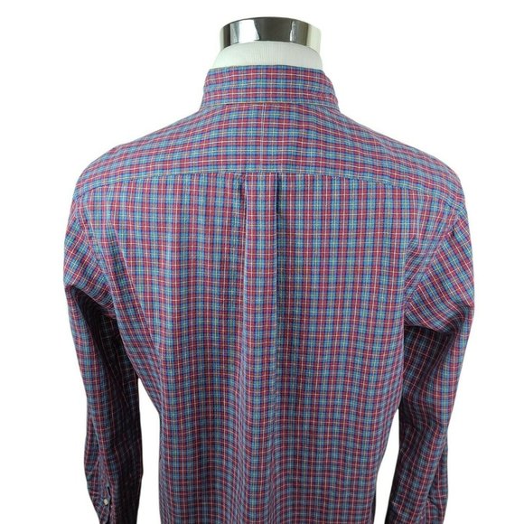 Ralph Lauren Mens Flannel Shirt Large Long Sleeve Button Down Red Plaid - Picture 3 of 9